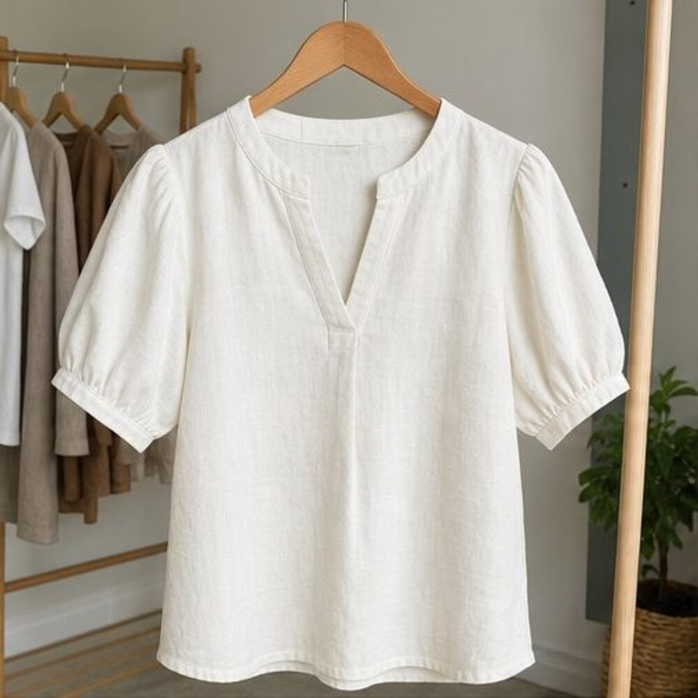 Ivory Wrap Blouse